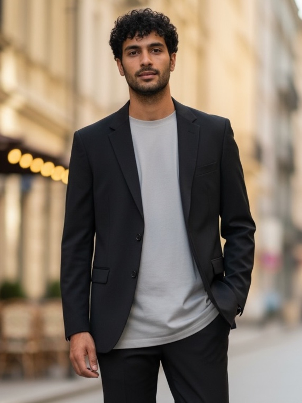 Men’s City Streets Black Suit Jacket